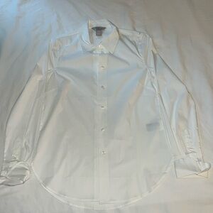 White H&M long sleeve button up dress shirt